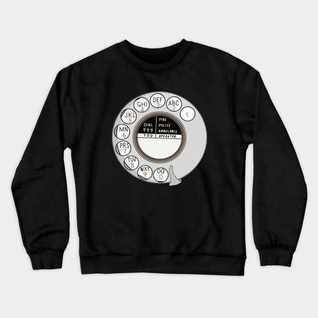 Rotary dial phone Crewneck Sweatshirt by DiegoCarvalho